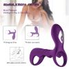 10 frequency vibration; Cock Ring for Men Erection Enhancing Stamina Prolonging; Ultra Soft Premium Silicone Ring Adult Toys for Couple Harder Longer