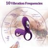 10 frequency vibration; Cock Ring for Men Erection Enhancing Stamina Prolonging; Ultra Soft Premium Silicone Ring Adult Toys for Couple Harder Longer