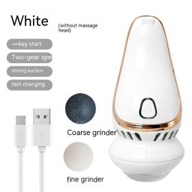 Electric Foot Grinder Multi-function Charging Dust (Option: White Plus Head Massage-USB)