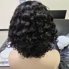 Human Hair Full Mechanism Bob Headgear (Option: Natural color)