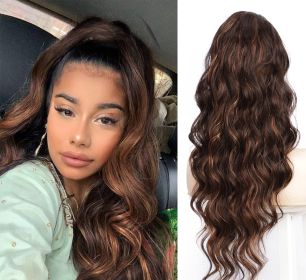 Wig Big Wave Drawstring Ponytail Matte High Temperature Silk Chemical Fiber Wig (Option: 10style)