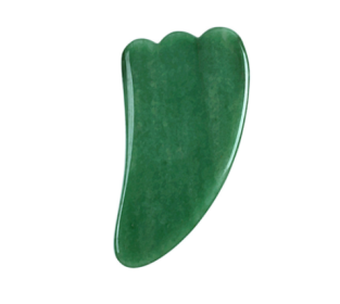 Jade Sheep Horn Facial Massage Scraping Tablets (Option: Green Dongling Sheep Horn)