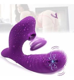 Wearable Vibrating Massage Device Silent Quiet Body Massage and Waterproof Neck and Shoulders;  Soft Vibrator for Women Beautiful Woman (Color: Purple)