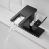 New Waterfall showerhead LED bathroom faucet, single handle bathroom sink sink faucet